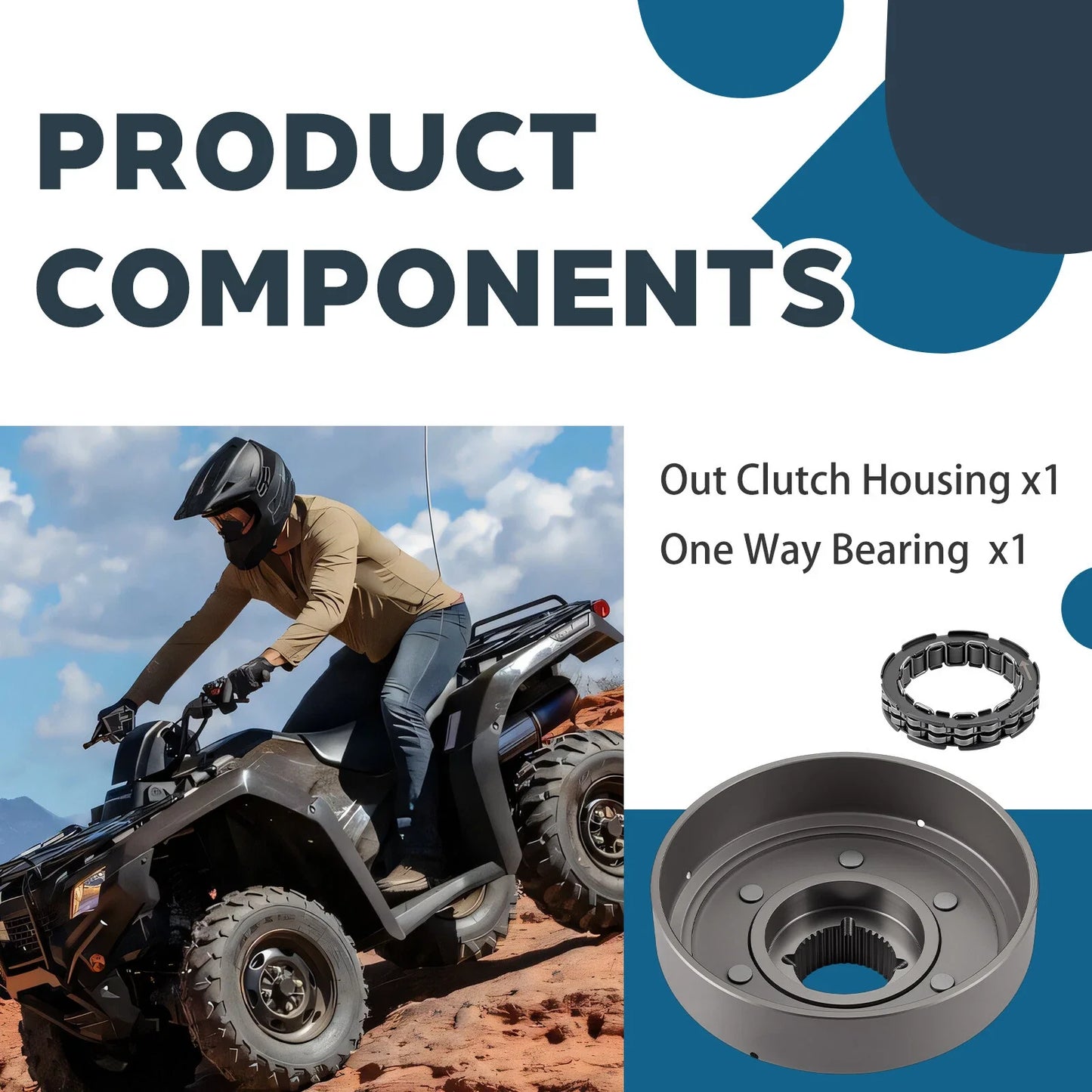 Out Clutch Housing Bearing for Honda Rancher 420 (2007–2024)
