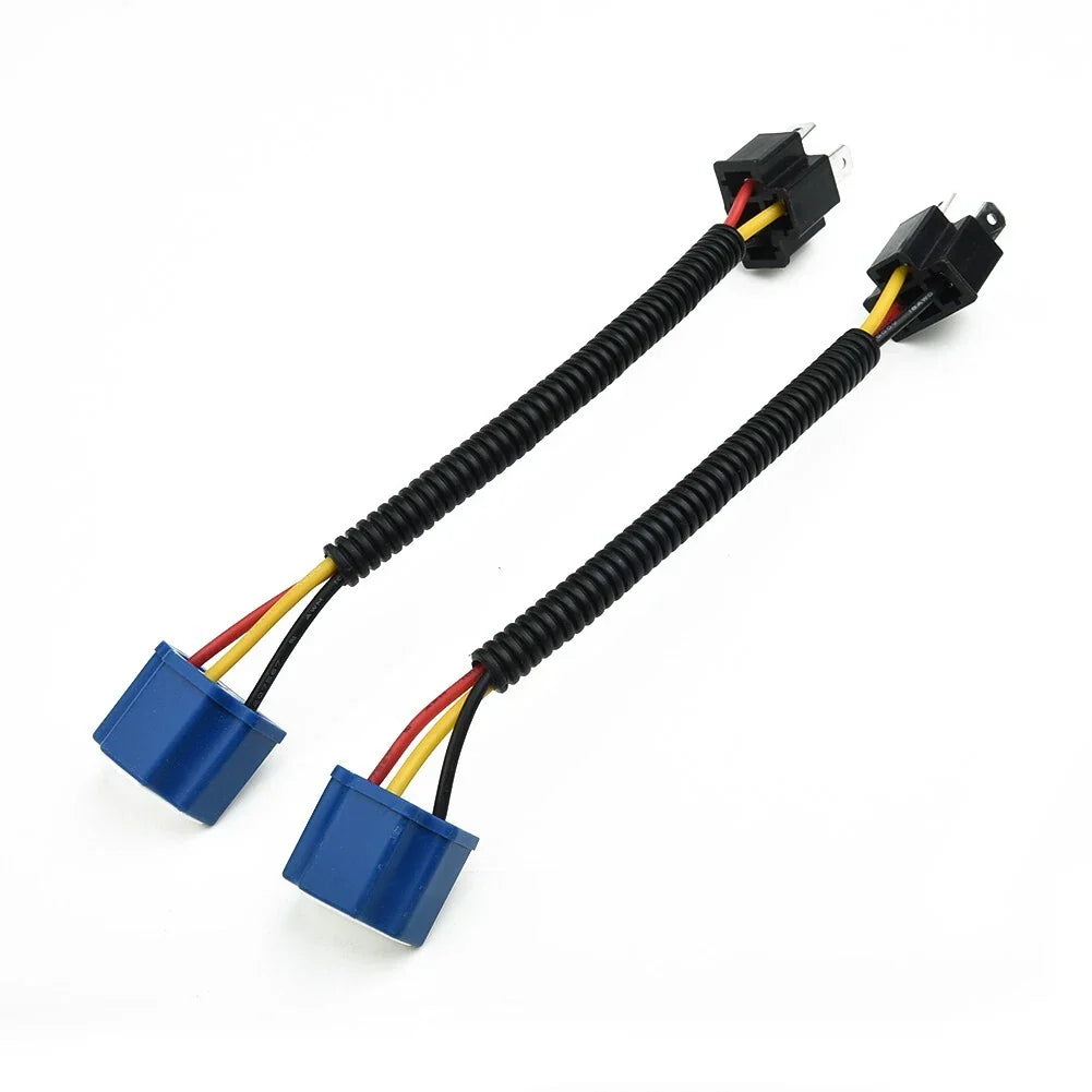 2 x Ceramic Headlight Socket Plug Adapter Connector H4 9003