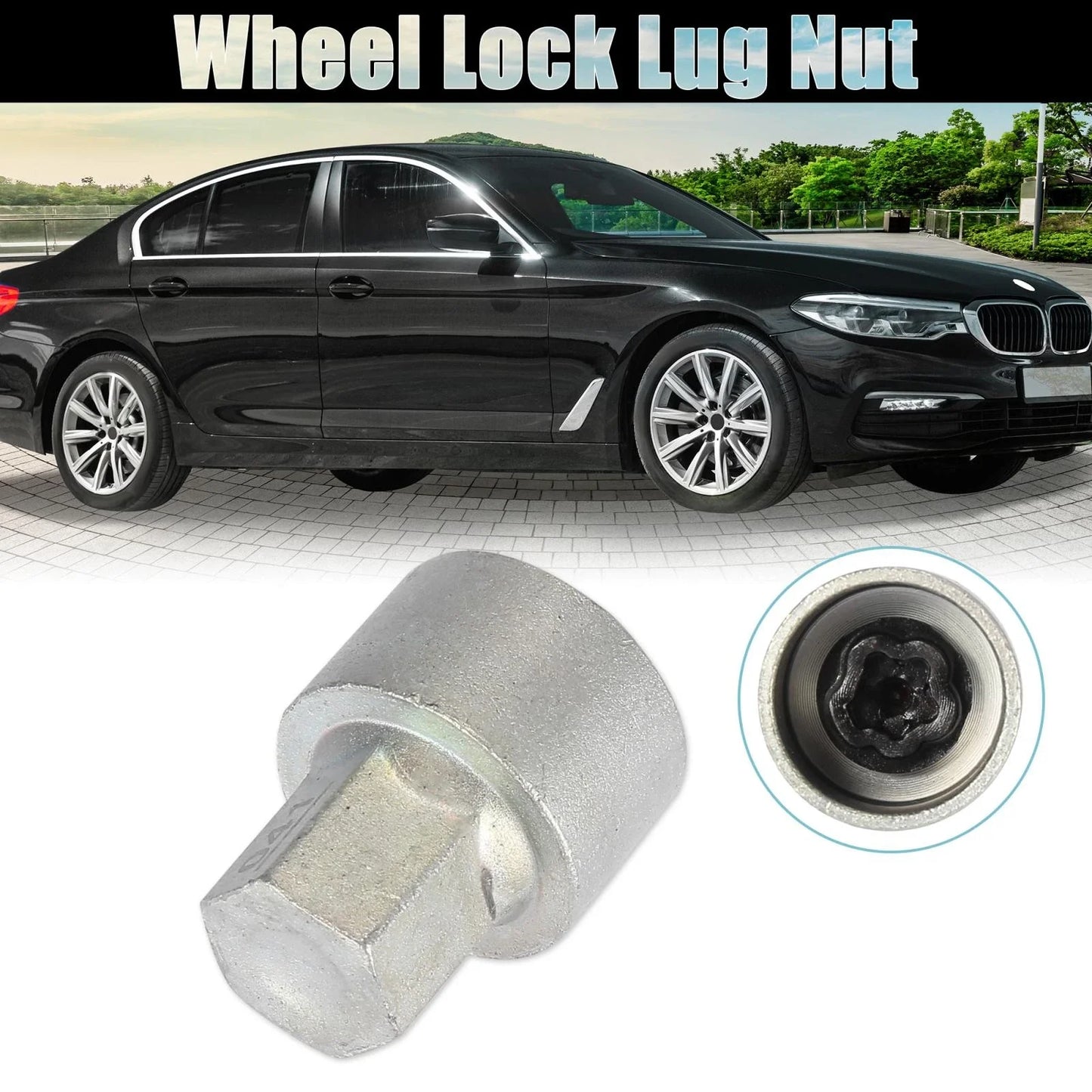 Wheel Lock Lug Nut Anti-Theft Screw Removal Key for BMW 3/5/7 Series