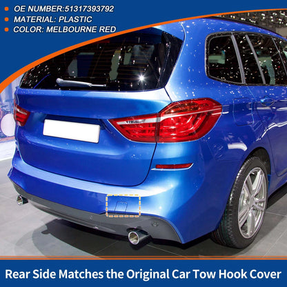 Rear Bumper Tow Hook Cover for BMW 2 Series F45 Melbourne Red