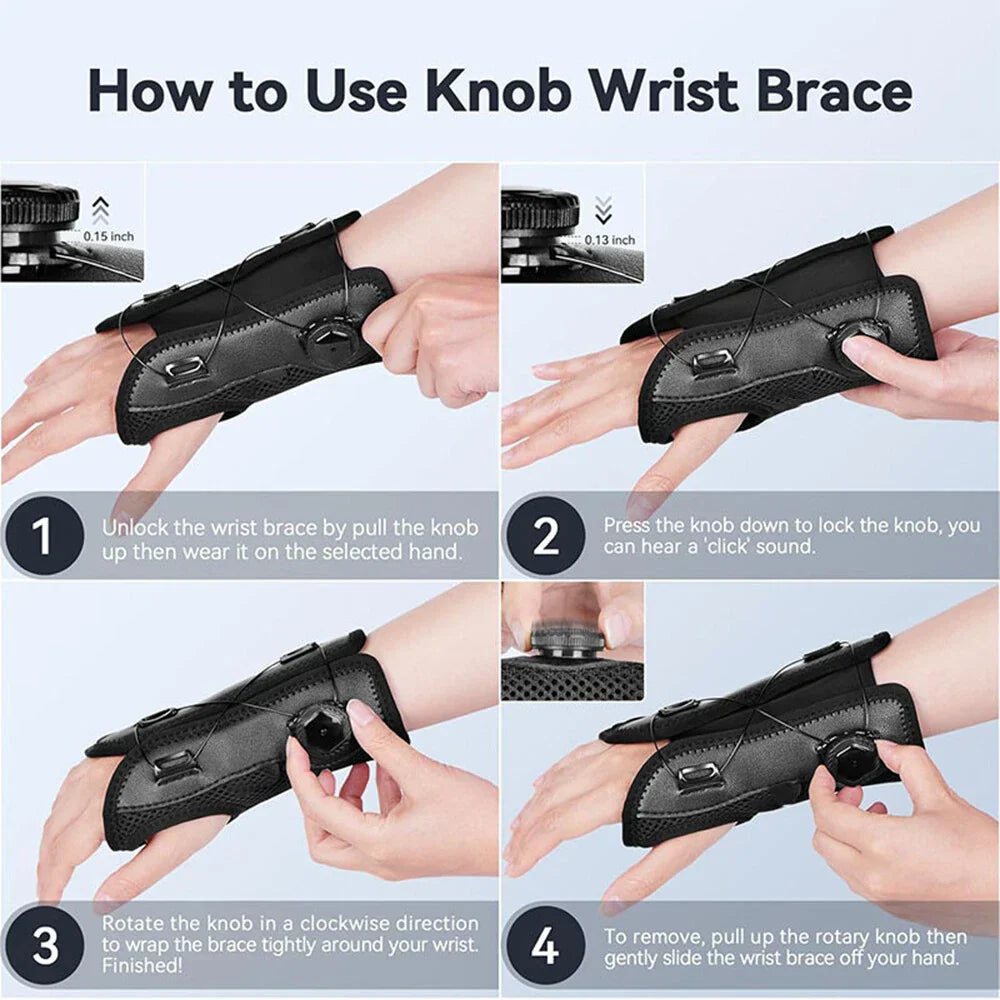 Adjustable Wrist Brace for Carpal Tunnel Right Hand 6.5in-9.5in