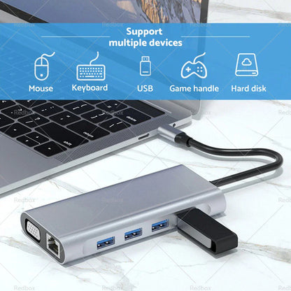 USB-C HDMI USB 3.0 Hub Adapter for MacBook Pro & iPad Pro (2016-2023)