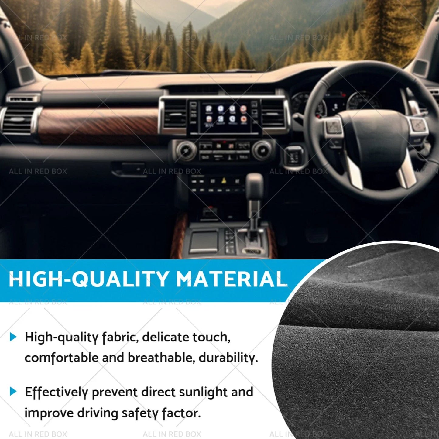 Dash Mat Sun Cover for Toyota Landcruiser 200 Series (2008-2023)