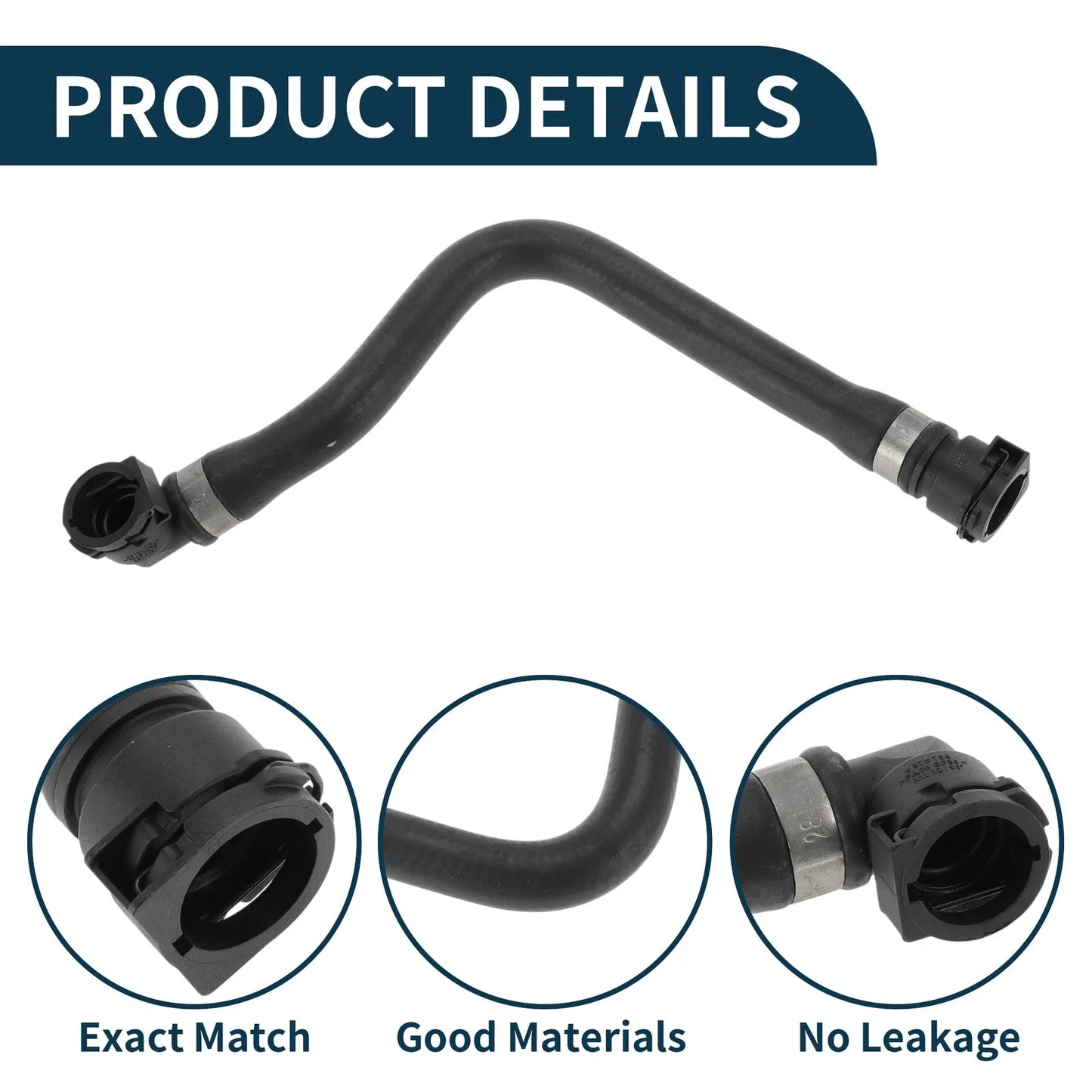 Radiator Hose Coolant Pipe 4.4L for BMW 545i (2004-2005)