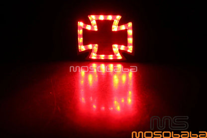 Chrome LED Brake Tail Light for Harley Chopper Motorcycle 79-23