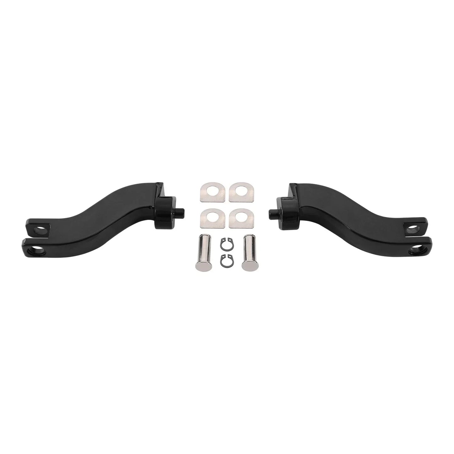 Rear Passenger Foot Peg Mounts for Harley Touring (1993-2025) Black/Chrome