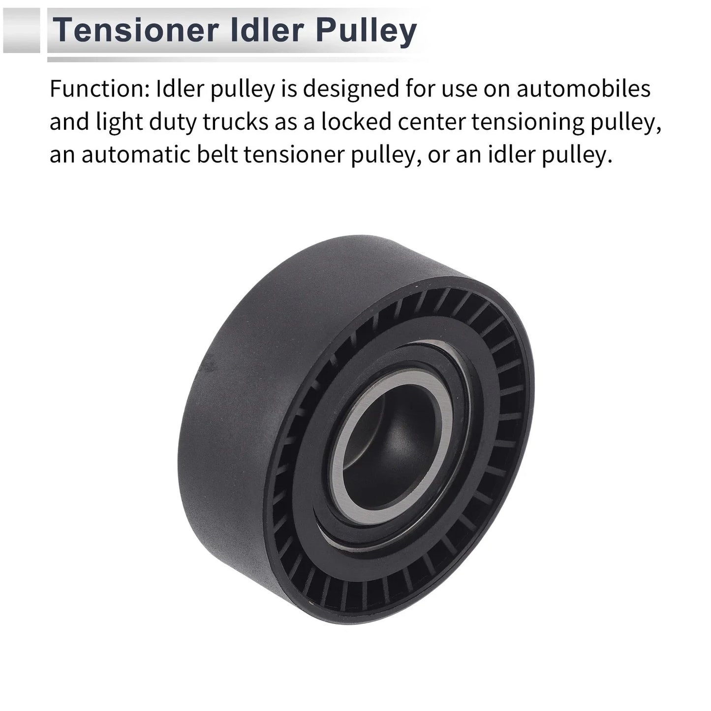 Drive Belt Idler Pulley for BMW Series 3 (1994-2006) Black 1 x
