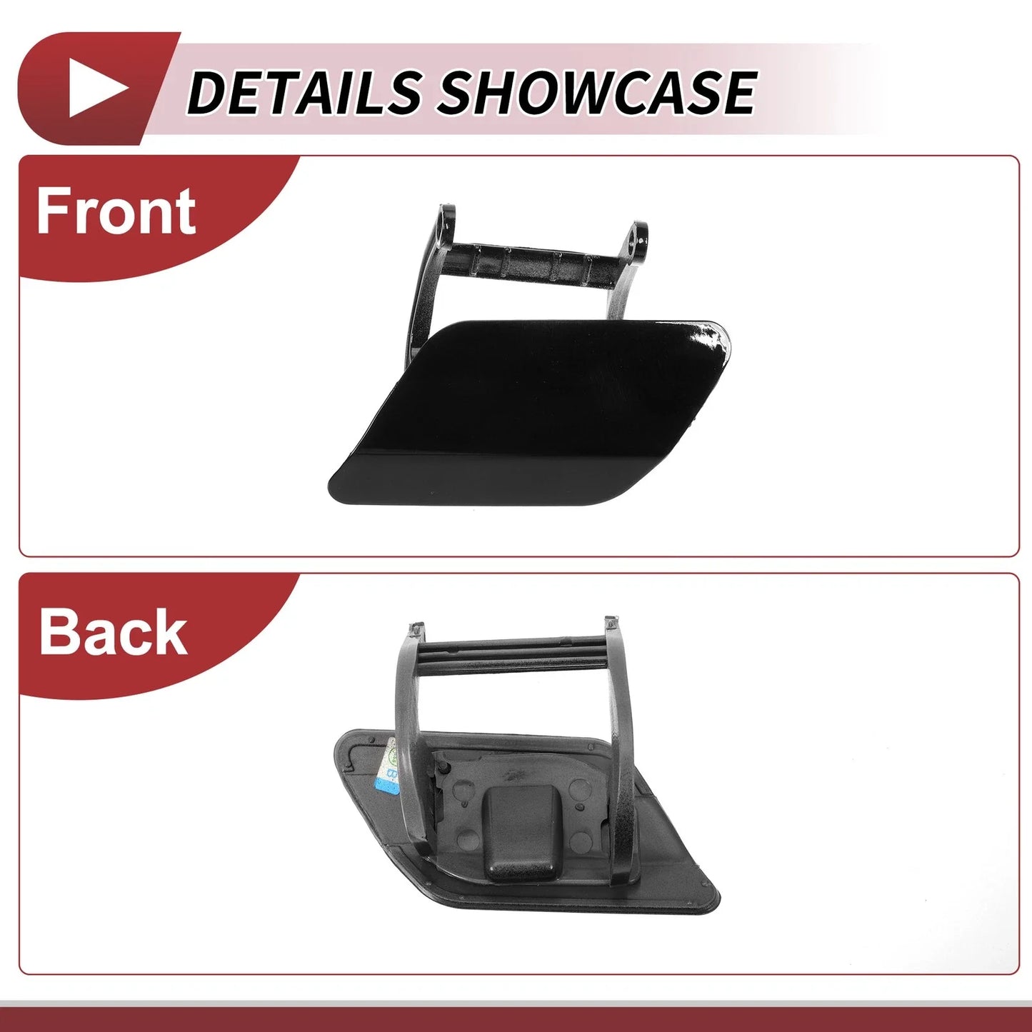 Front Left Washer Nozzle Cover Cap for BMW 740i (2013-2015) Black