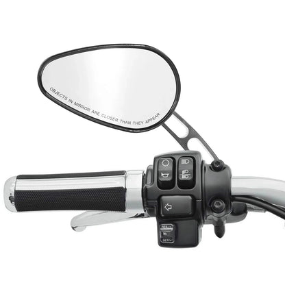8mm Black Rear-View Mirrors for Harley Sportster Softail Electra Road Glide