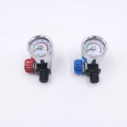 2 x Universal G1/4 Paint Spray Gun Regulator Gauge for All Vehicles