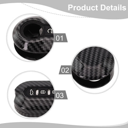 Carbon key case key cover for Fiat 500 Ducato Abarth Doblo (2007–2024)