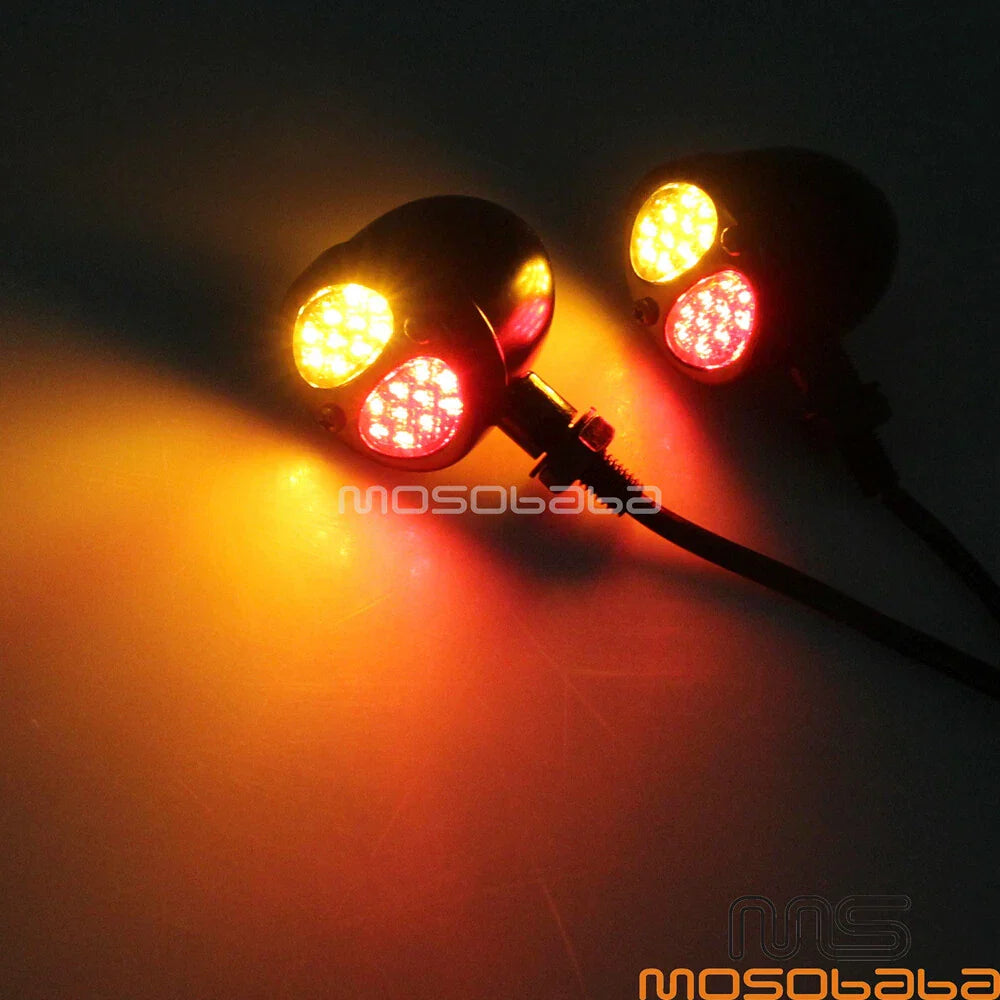 Bullet LED Running Turn Signal Brake Tail Light for Harley Dyna Retro