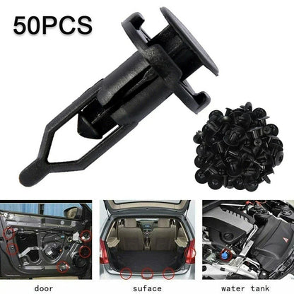 50x9mm Bumper Splash Shield Hood Engine Push Clip Rivet for Ford
