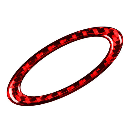 Carbon Fiber Red Steering Wheel Center Ring Cover for Ford Mondeo (2013-2019)