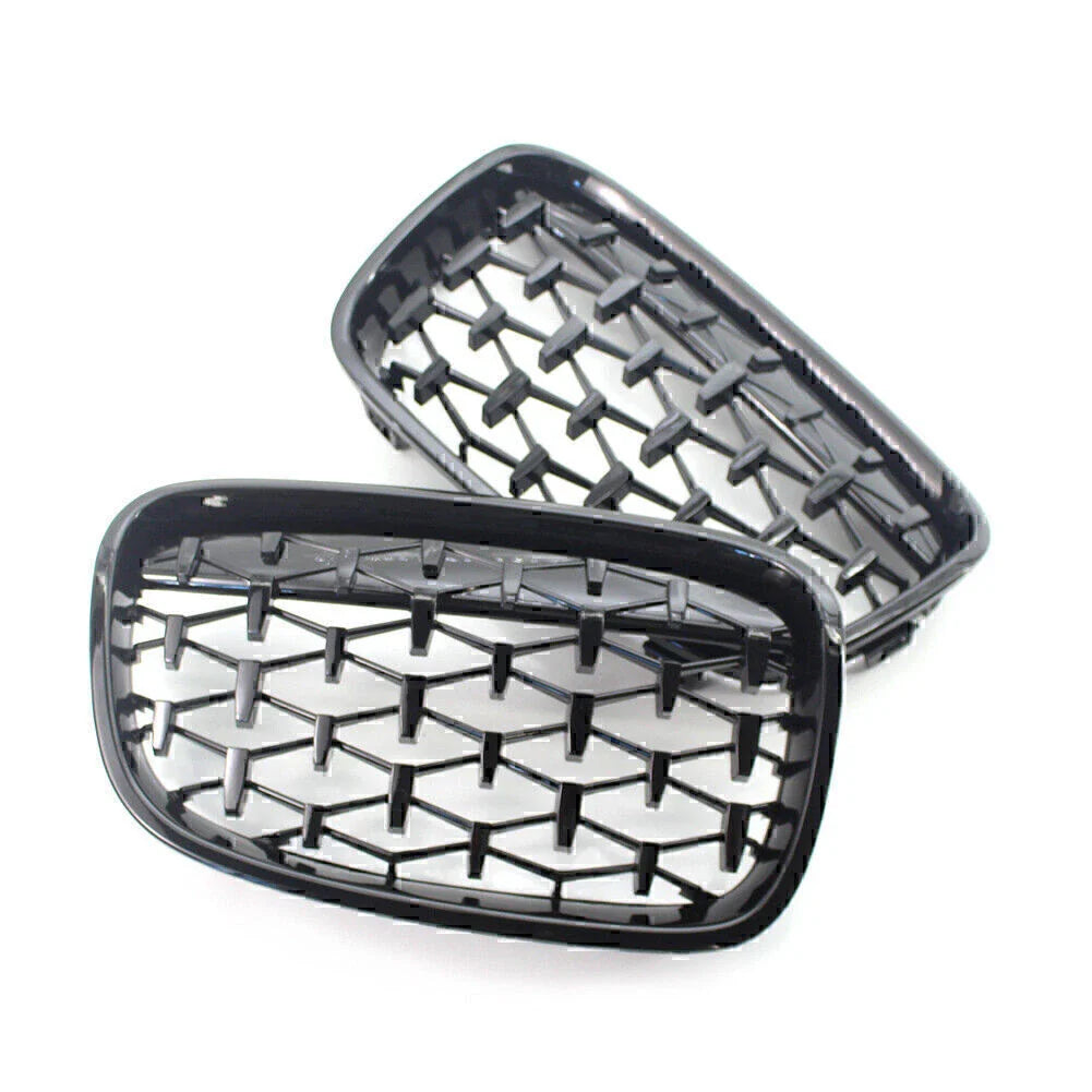 Gloss Black Front Kidney Grille for BMW 1 Series (2011-2014)