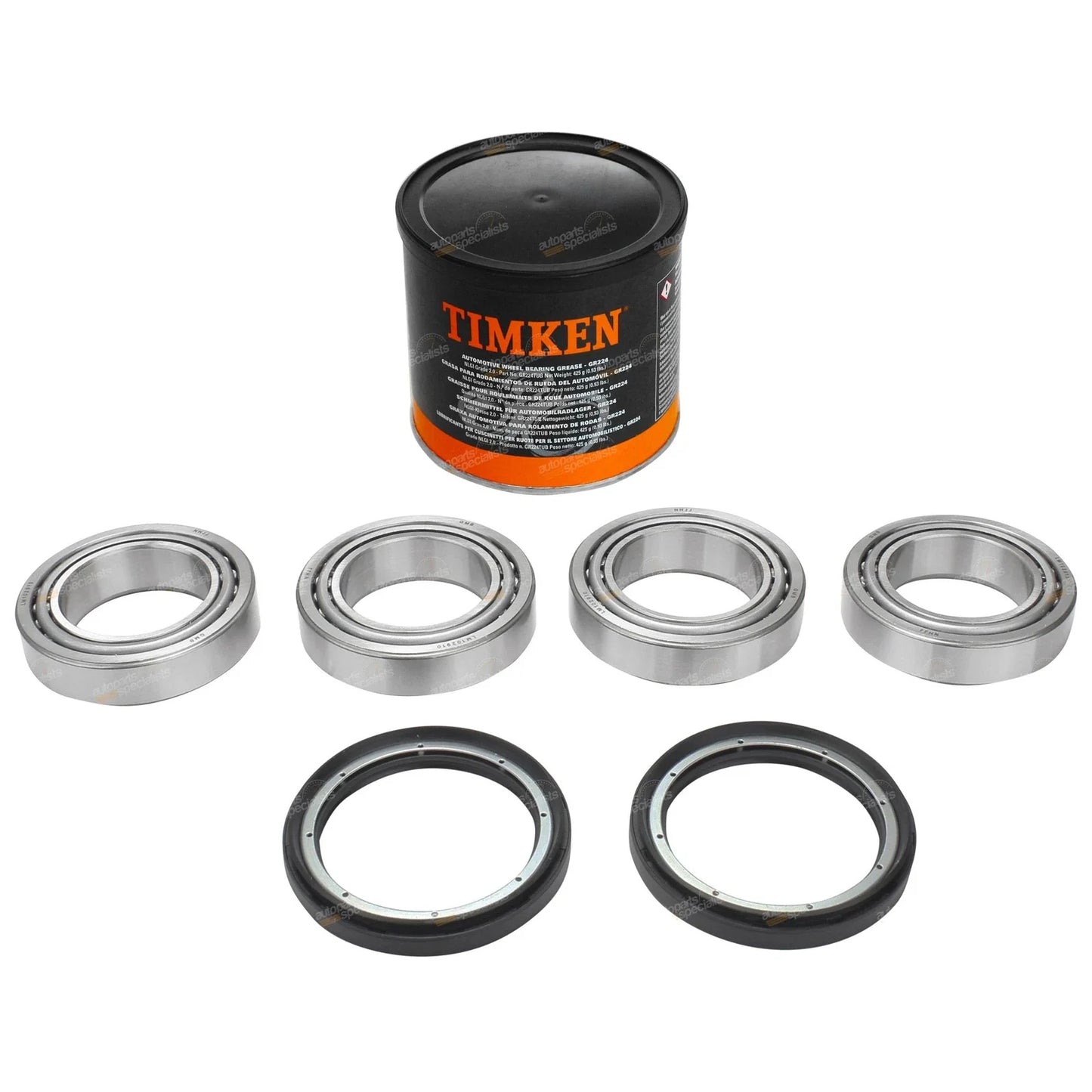 Front Wheel Bearing Kits + Grease for L300 Express Starwagon (1985-1994)