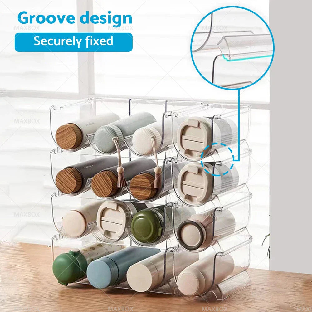 Stackable Red Wine Rack Refrigerator Beer Storage Counter Bottle Holder