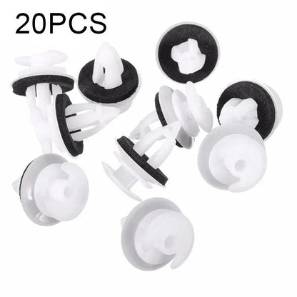 Car Clips / 20Pcs / White Panel Retainer Trim With Washers