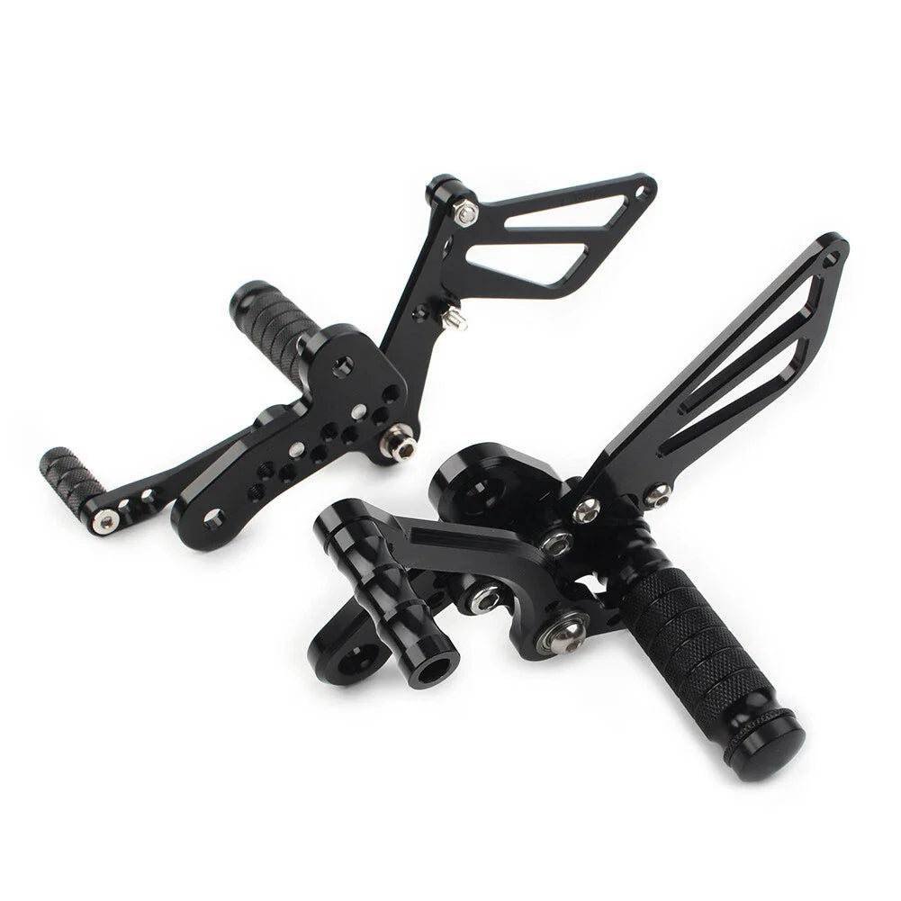 Rearset Foot Pegs for Suzuki Hayabusa GSX1300R (1999-2008) Black