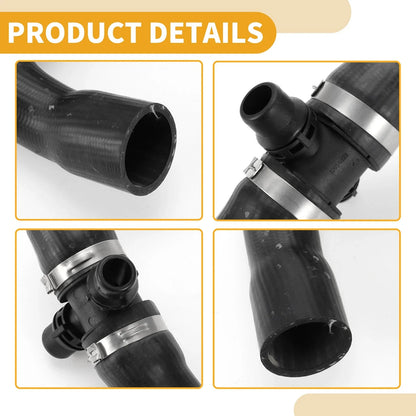Radiator Hose 2.0L for BMW 328i xDrive (2013-2016) Rubber Black