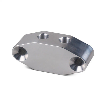 Aluminum Alloy Oil Feed Line Adapter Plate M16 x 1.5 for LS