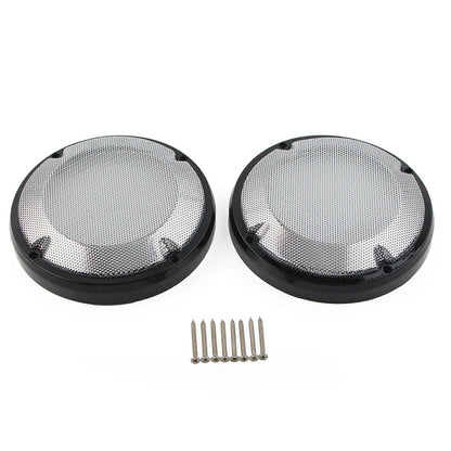 6.5" Saddlebag Lid Speaker Grill Covers for Harley Touring Electra Glide (83-20)
