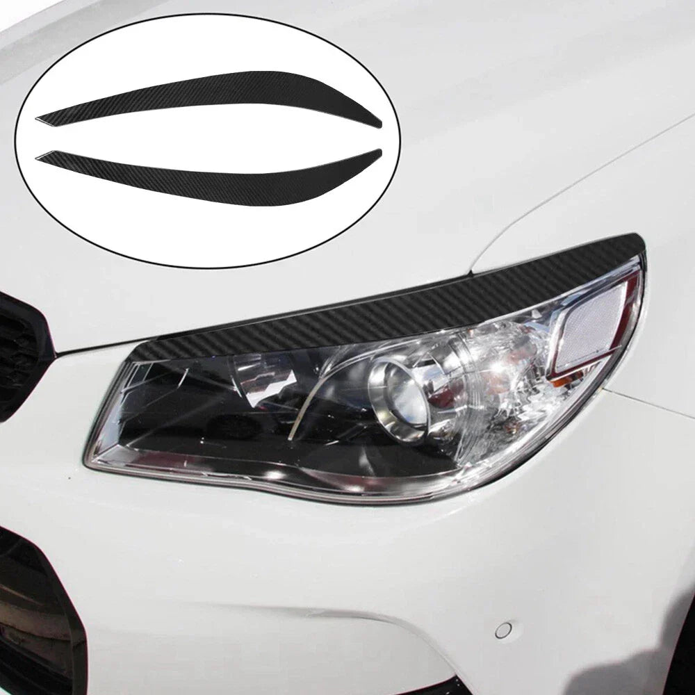 Carbon Fiber Headlight Eyebrow Trim Covers for Holden Commodore VF SS SSV
