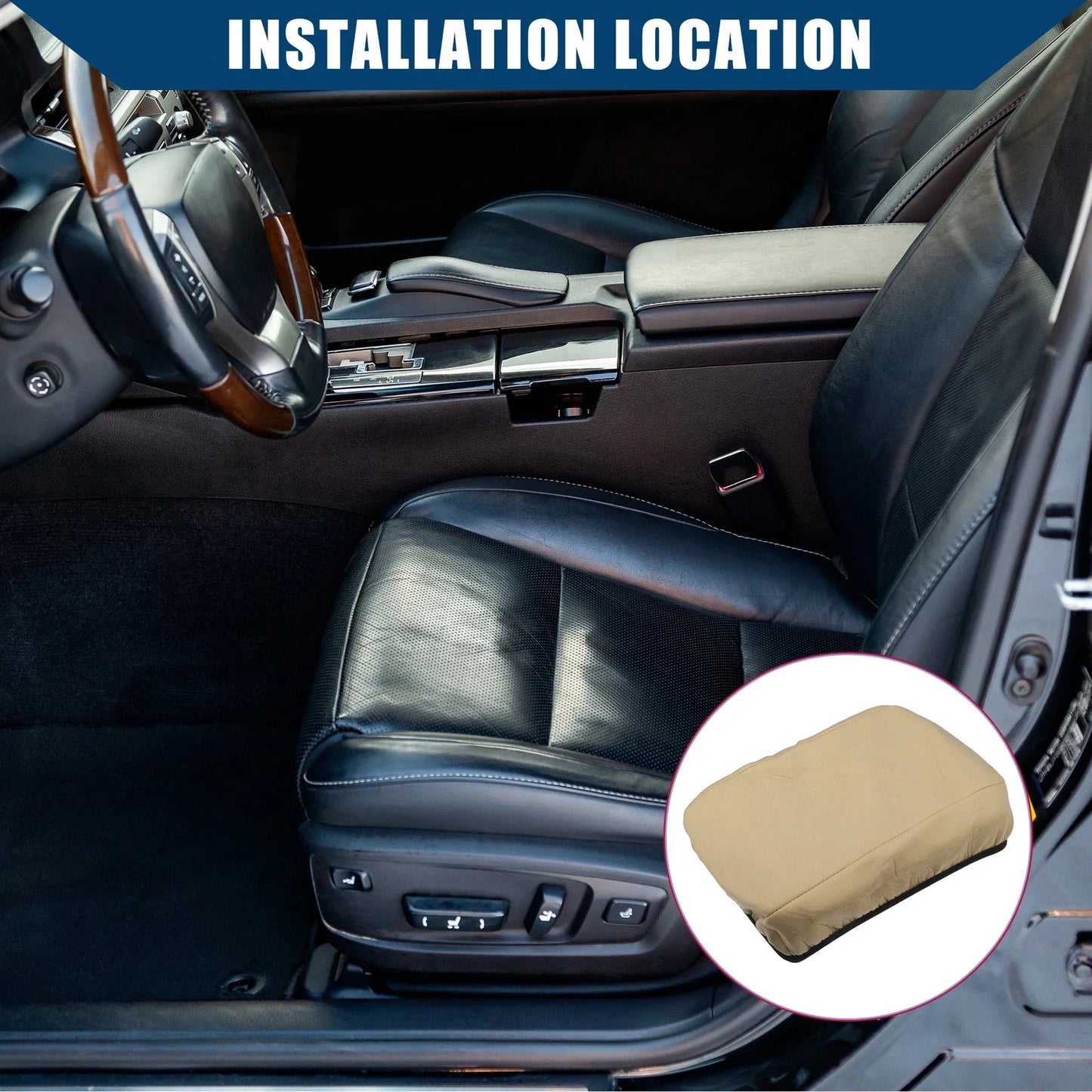 Center Console Armrest Cover for Honda Civic 2006-2013 Neoprene Brown