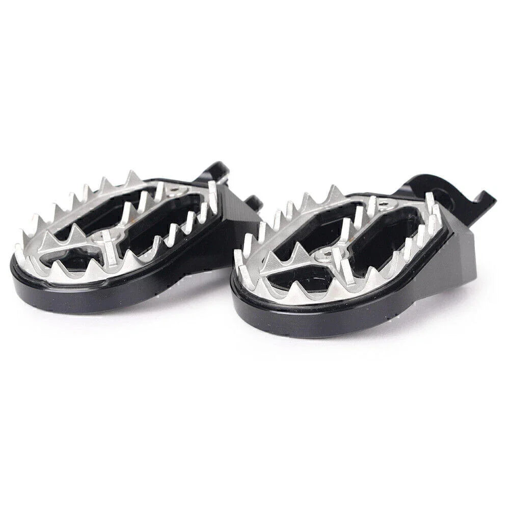 Black Shark Teeth Racing Foot Pegs for Kawasaki KX250 KX450 (2008-2015)