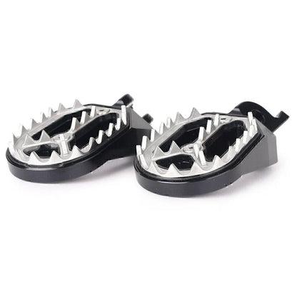 Black Shark Teeth Racing Foot Pegs for Kawasaki KX250 KX450 (2008-2015)