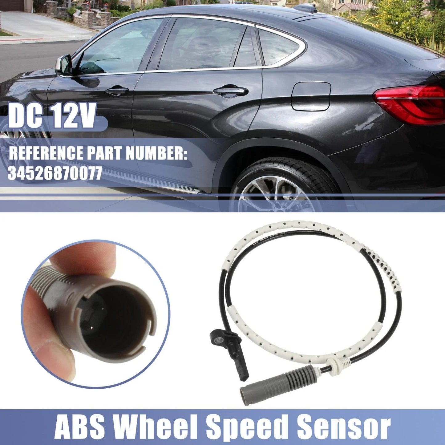 ABS Wheel Speed Sensor Rear Left & Right for BMW 328i