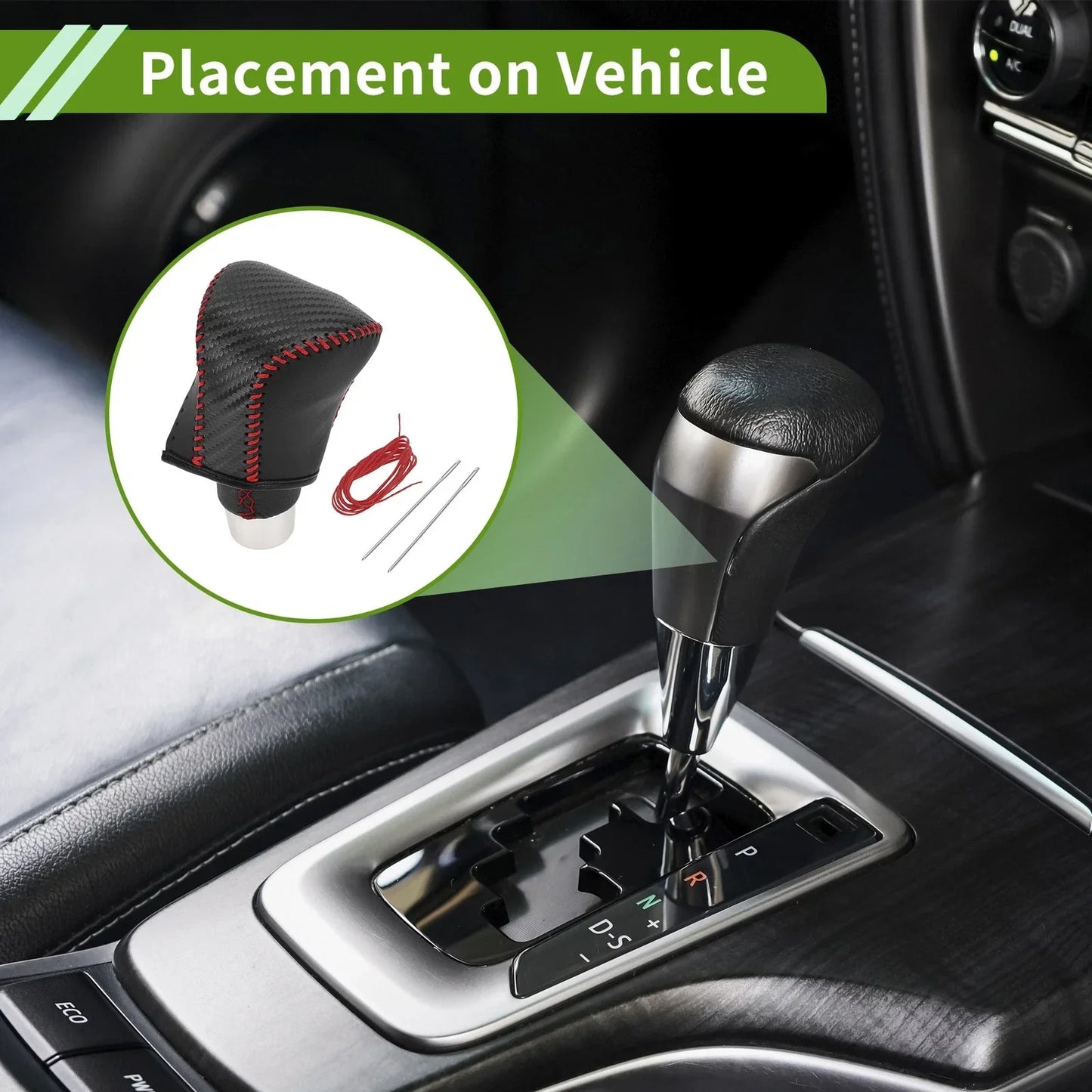 Car Gear Shift Knob Cover for Lexus L600 2022-2023 Red Carbon Fiber