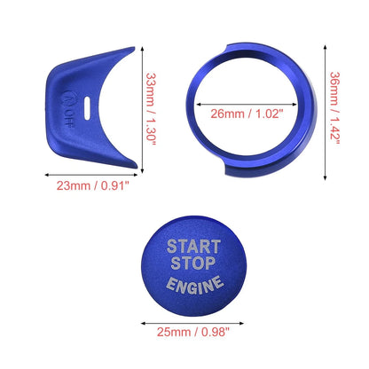 Start Stop Button Cover Kit for BMW 2/3/3GT/4/5/6/7/X1-X4/M2-M5 Blue