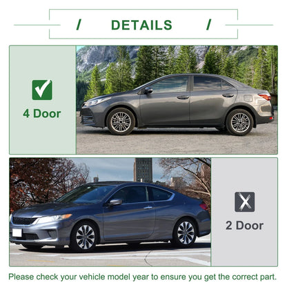 2 x Front Left Right Weatherstrip Window Seals for Honda Insight (2000-2006)