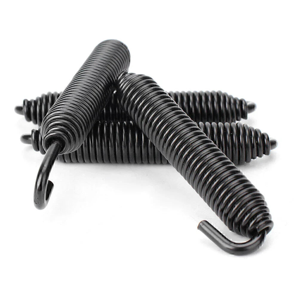 Black Universal Long Outlaw Racing Stainless Header Exhaust Springs 83mm