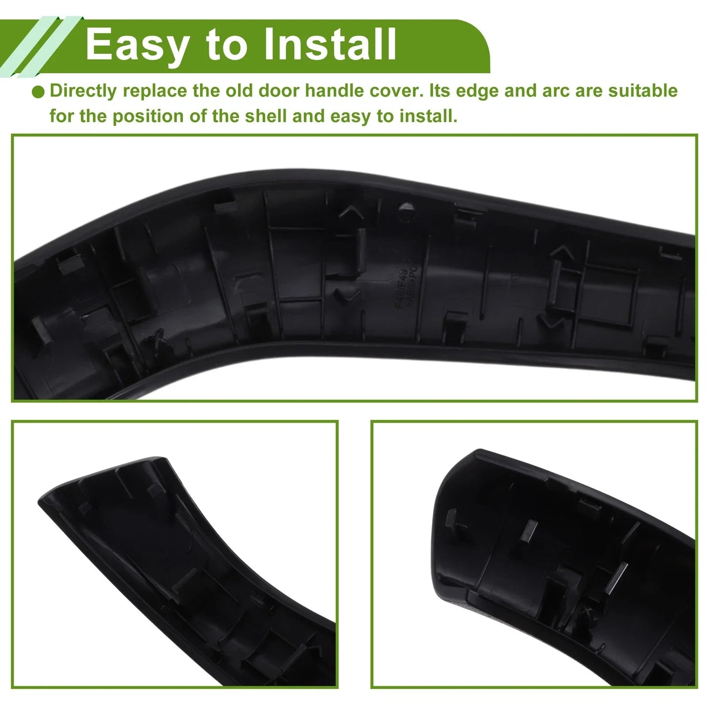 Door Panel Handle Pull Trim Cover for BMW X1 F48 Black (2016 - 2022)