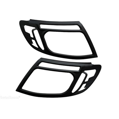 Matte Black Headlight Taillight Lamp Covers for Ford Ranger PX T6 (2011-2015)