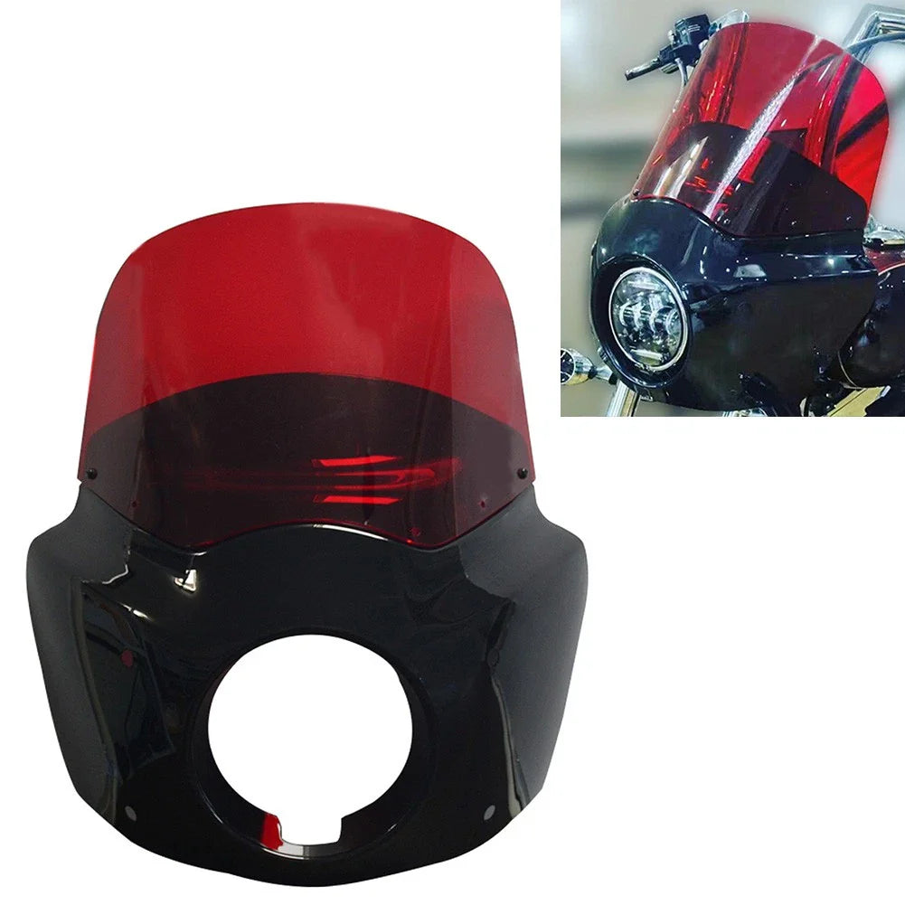 11" Red Fairing Windshield w/ 62mm Clamps for Harley Dyna Super Glide (2006-2010)
