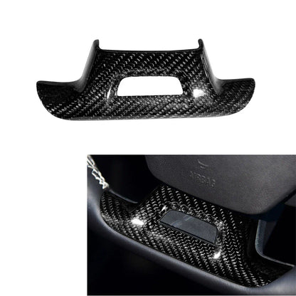 Real Carbon Fiber Steering Wheel Lower Cover Trim for 2016-2023 Camaro