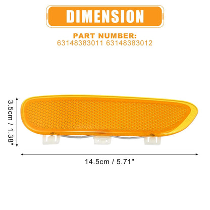 Front Bumper Reflector Side Marker for BMW 325Ci, 330Ci, 328Ci Yellow