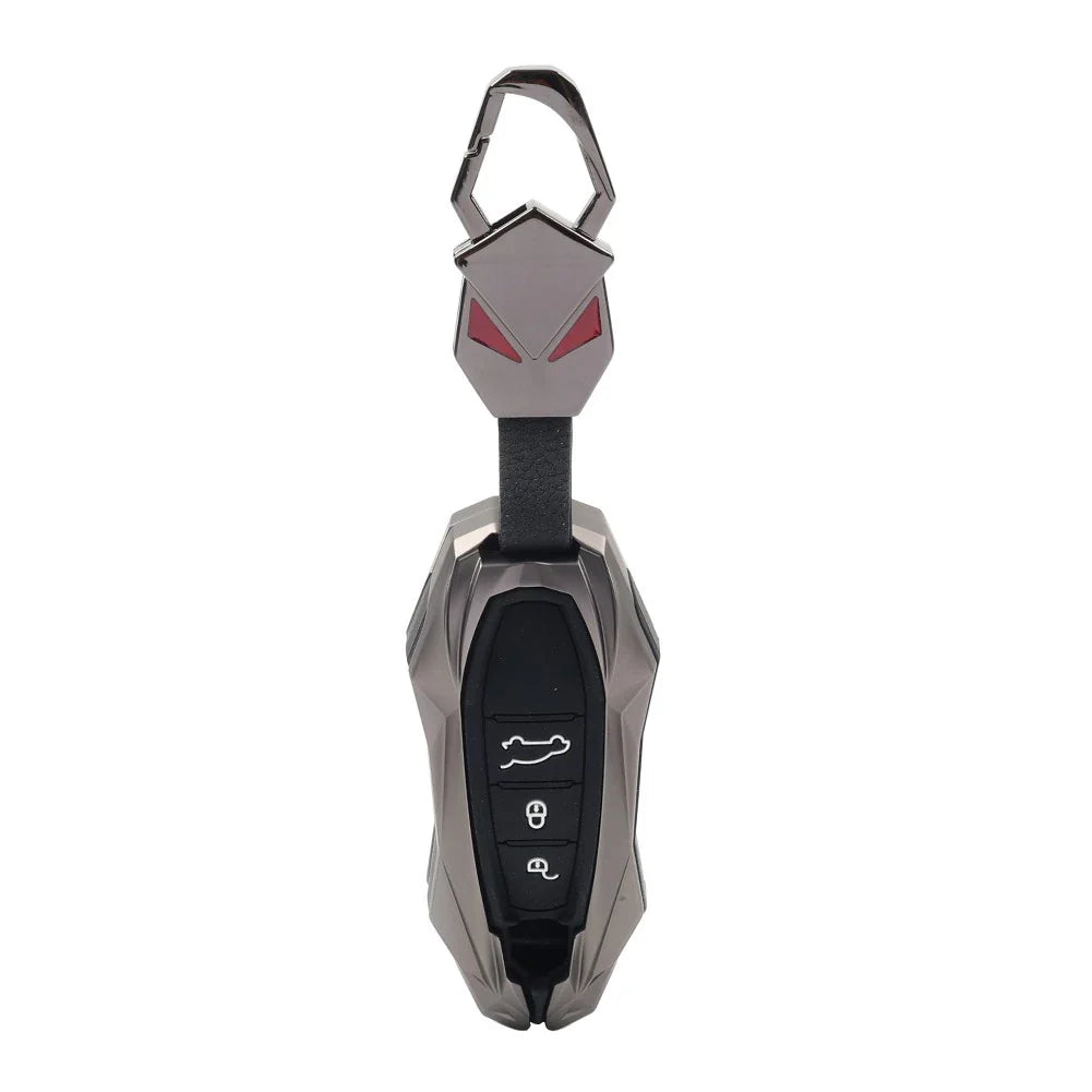 Black Smart Key Fob Cover Case for Porsche Cayenne Coupe (2018-2025)
