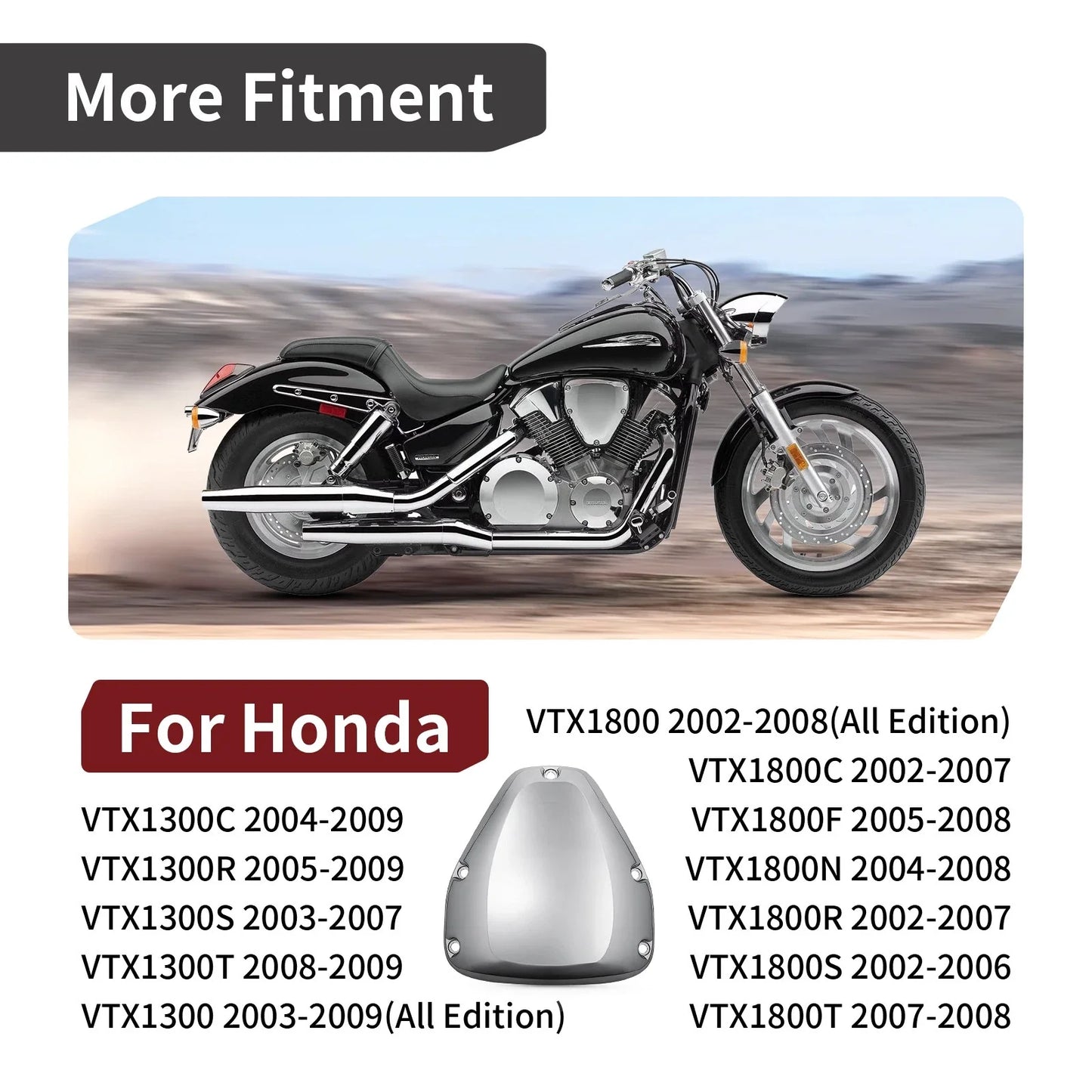 Air Cleaner Box Cover w/Seal for Honda VTX1300 (2003–2009)
