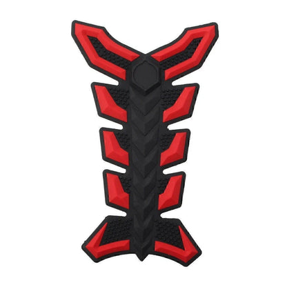 3D Fish Bone Decal Sticker Protector for Motorcycle Gas Fuel Oil Tank Red