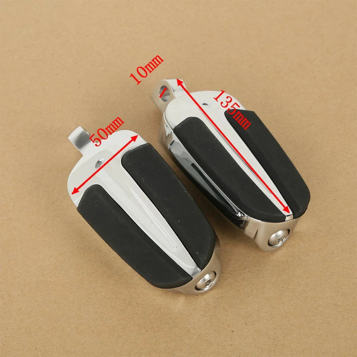10mm Male Mount Foot Pegs for Harley Dyna Super Glide Custom (2006-2017)