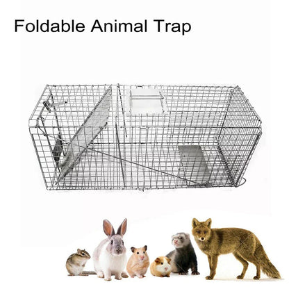 Humane Animal Cage Trap for Possum, Rabbit, Cat, Rat, Fox, Koala (79-28-33cm)