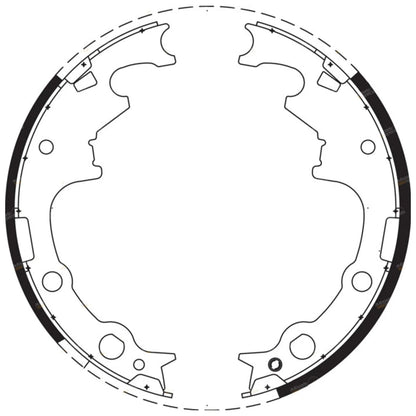 Rear Brake Shoes Linings Set for Jeep Wrangler TJ (1997-2006)