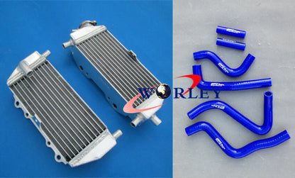Aluminum Radiator + Black Silicone Hoses for Kawasaki KX250 (1999-2002)