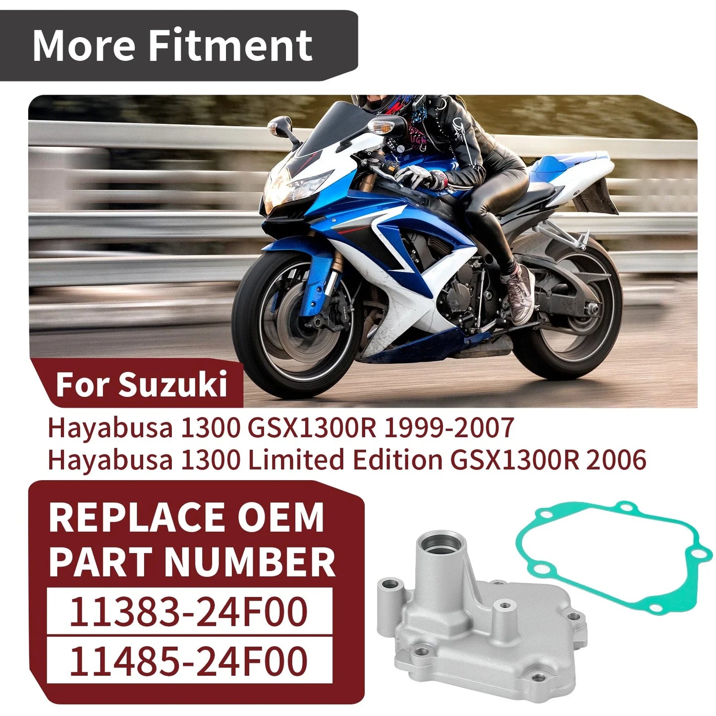 Gear Shift Cover and Gasket for Suzuki GSX1300R Hayabusa (1999–2007)