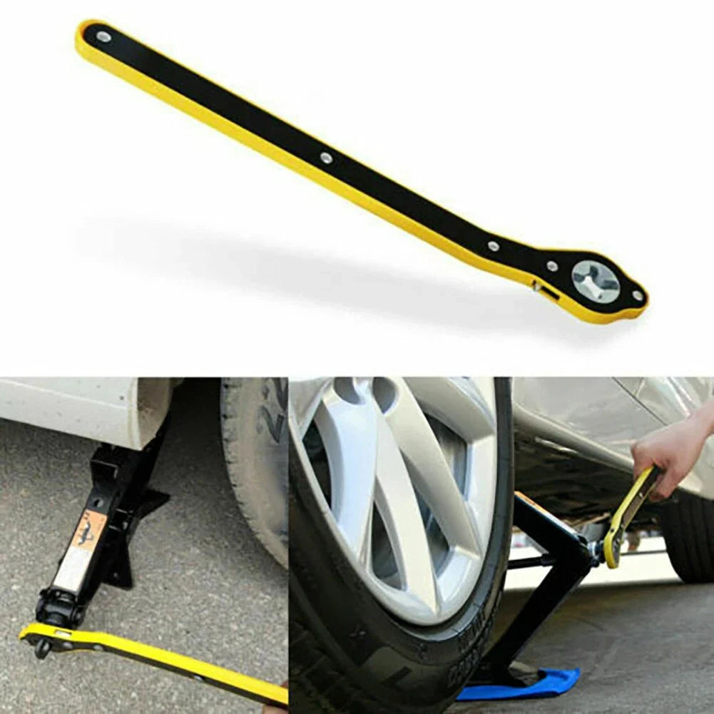 Labor-Saving Ratchet Wrench Scissor Garage Tire Wheel Lug Wrench Hand Tool