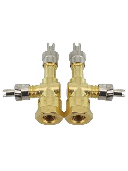 TPMS Valve Tee Adapter / Pack of 2 / Long lasting for Motorcycles and Cars